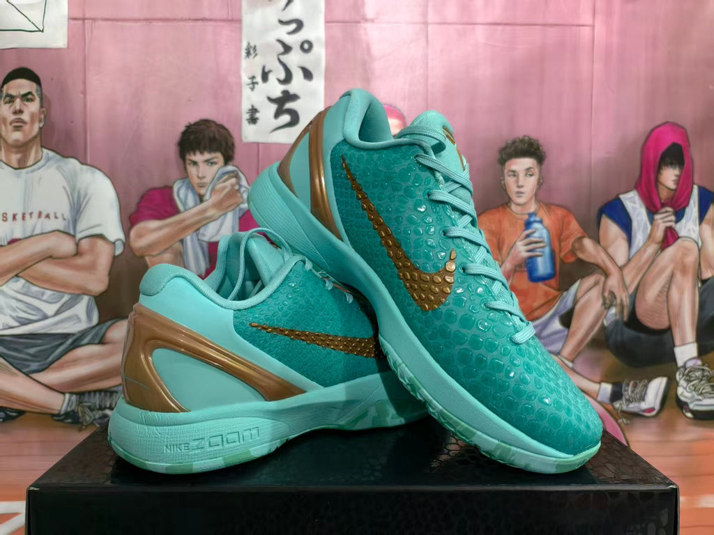Nike Zoom Basketball Shoes in Turquoise and Bronze