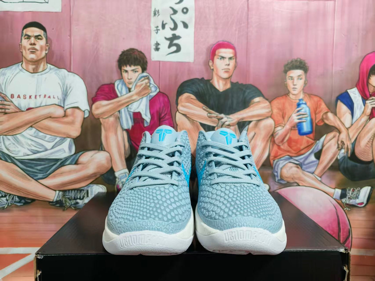 Nike Zoom Kobe Basketball Shoes in Light Blue and White