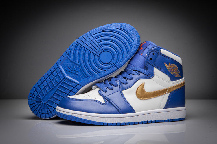 Jordan Air Jordan 1 High Sneakers Blue White Gold