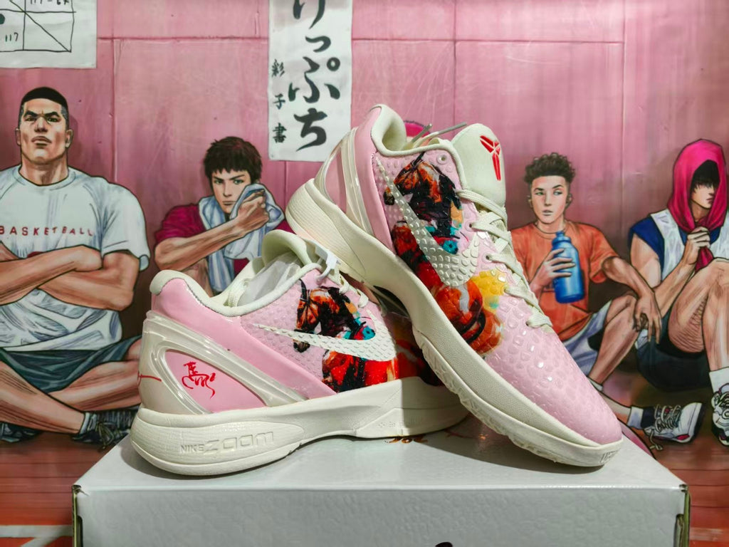 Nike Zoom Pink Painted Basketball Sneakers