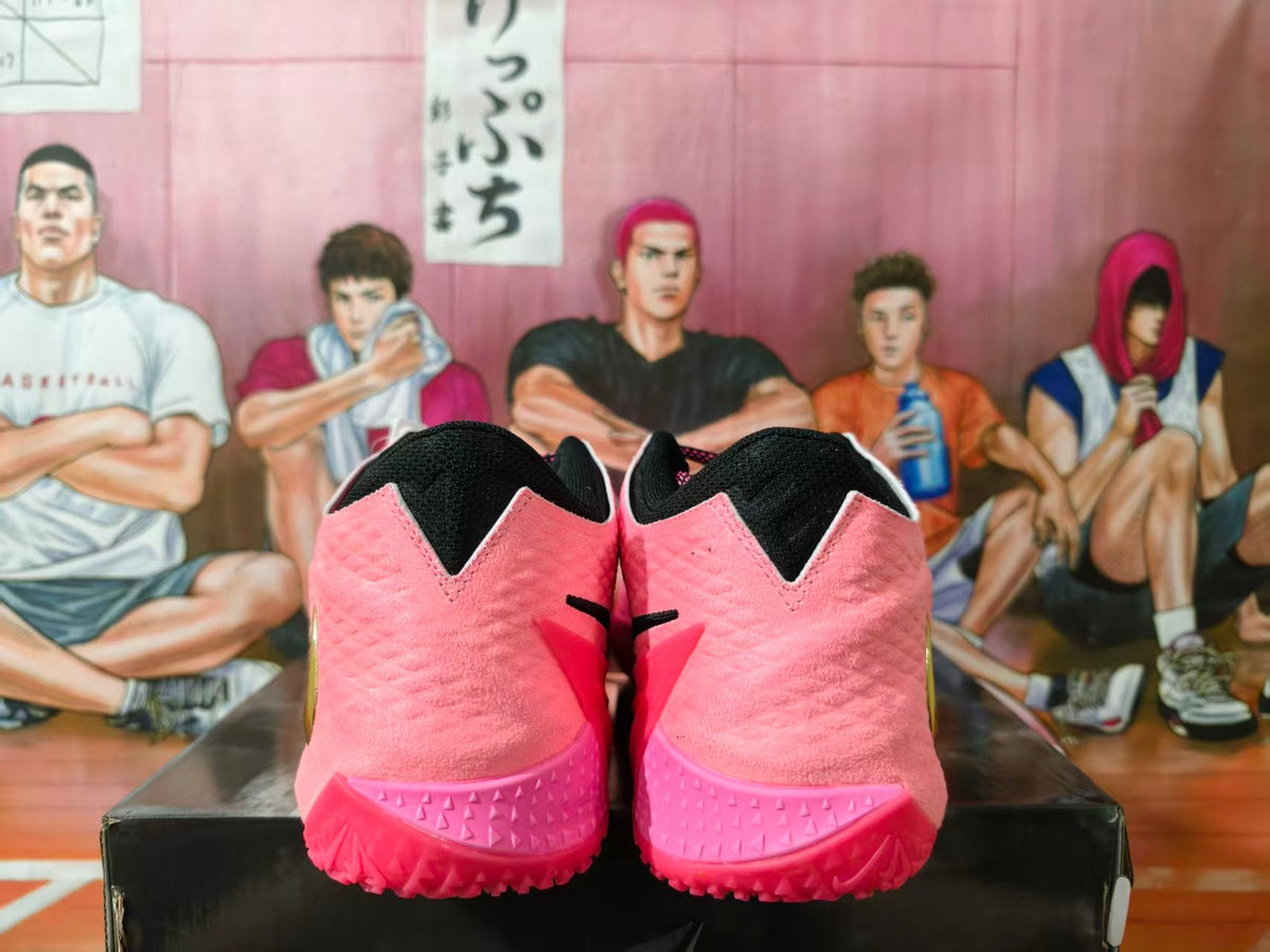 Nike Pink Gold Basketball Sneakers