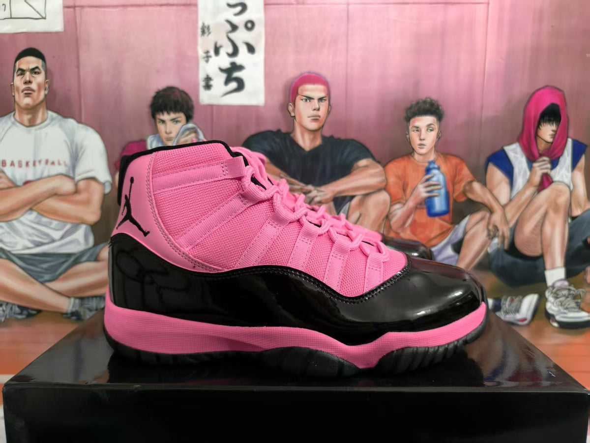 Jordan Snake Year Pink and Black High-Top Sneakers