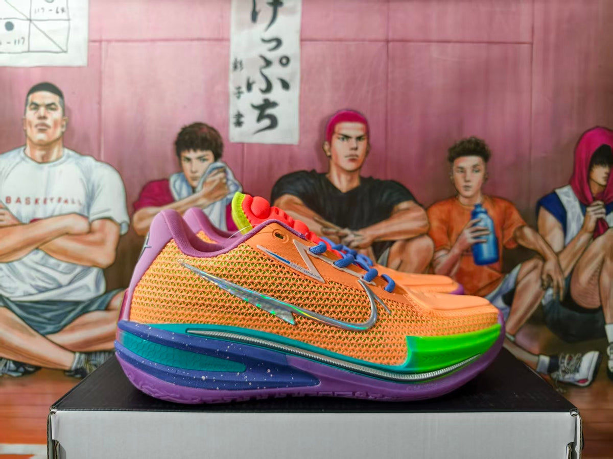 Nike Basketball Shoes Orange Silver Multicolor