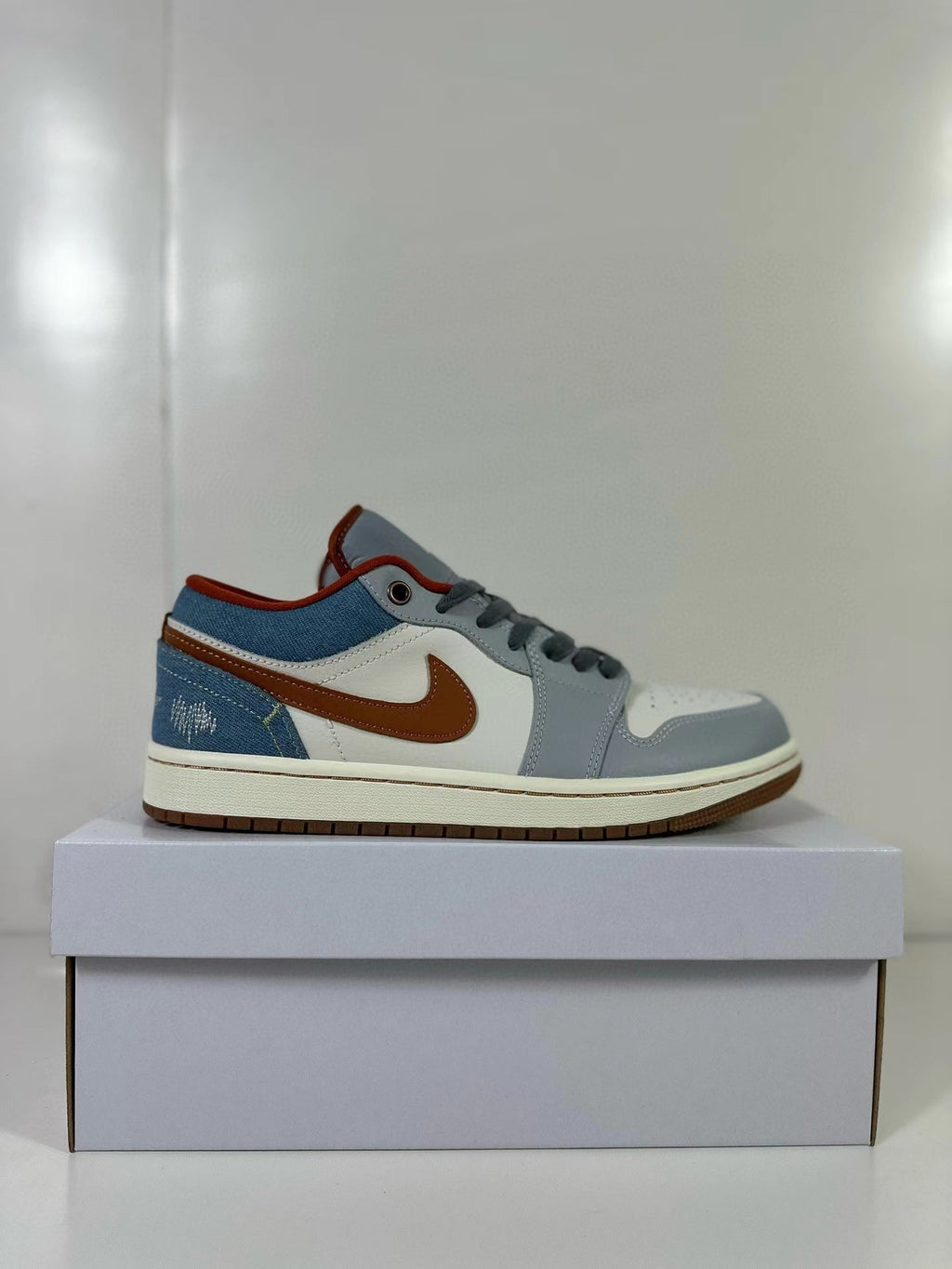 Jordan Air Jordan 1 Low Sneakers Blue Gray and Brown FZ5045-019