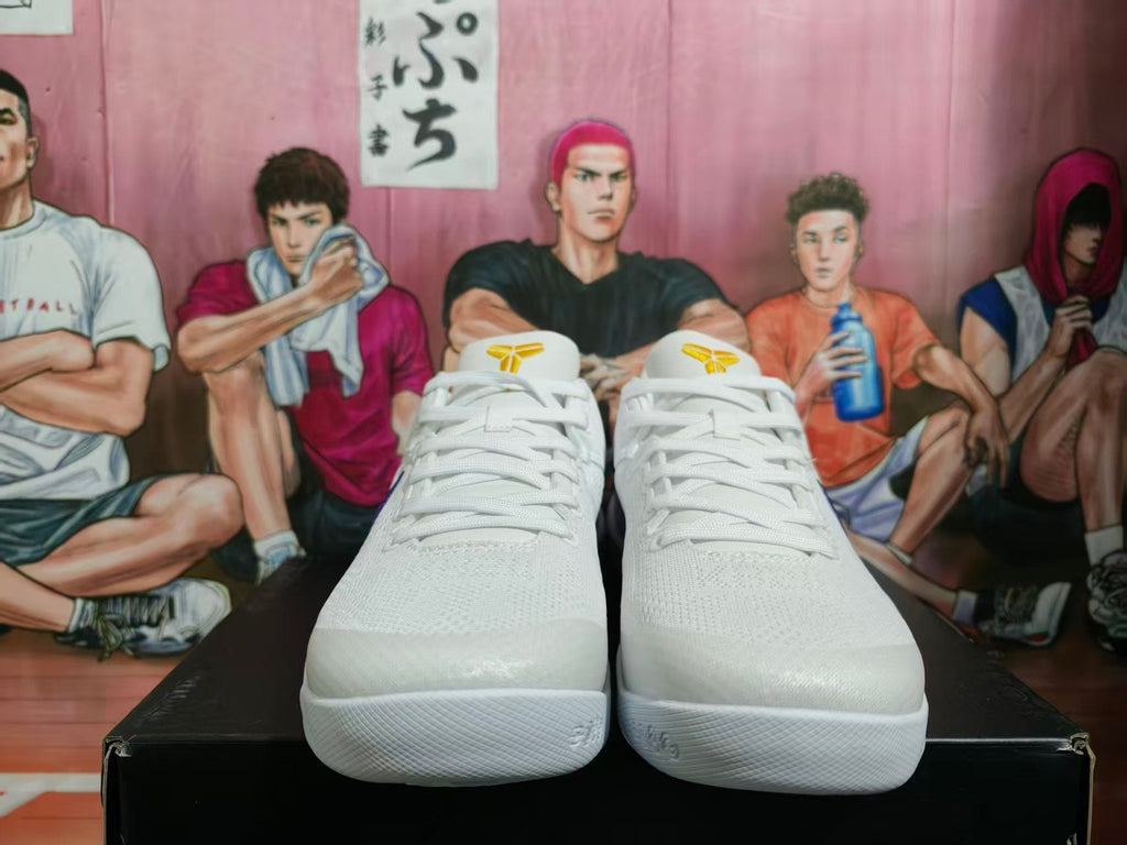 Nike White Purple Yellow Basketball Sneakers