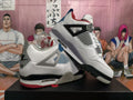 Nike Air Jordan 4 White Blue Red Sneakers
