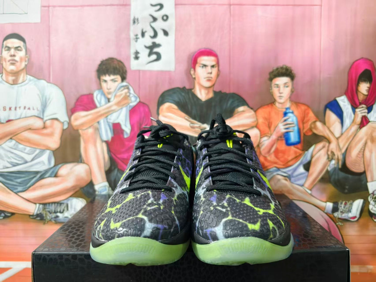 Nike Kobe 6 Basketball Shoes Black Volt Green
