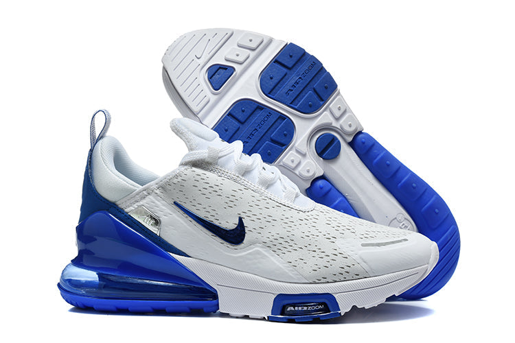 Nike Air Max 270 Premium White and Blue Sneakers