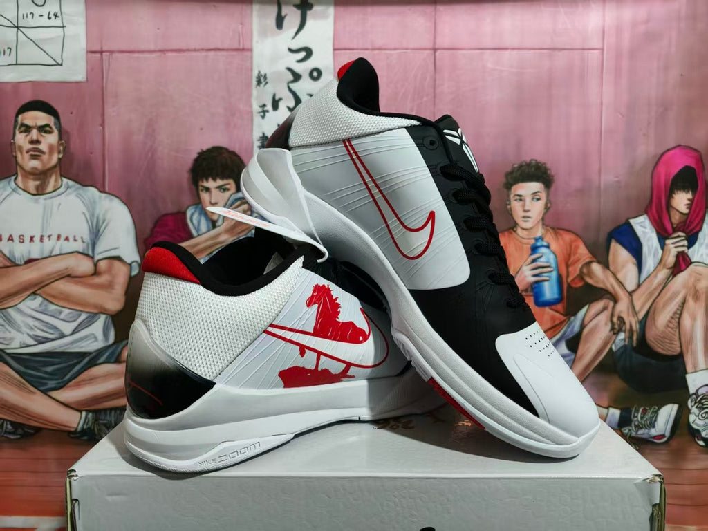 Nike Basketball Sneakers White Black Red