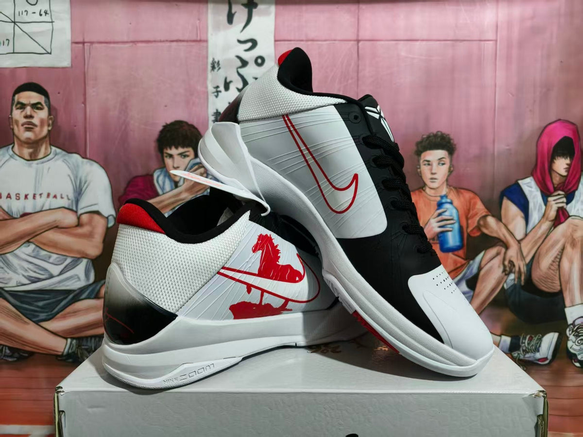 Nike Basketball Sneakers White Black Red