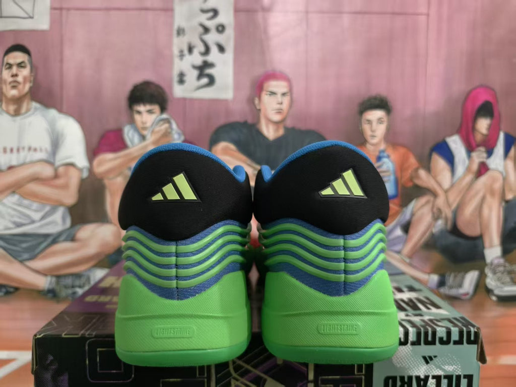 Adidas Basketball Sneakers Green Blue Red