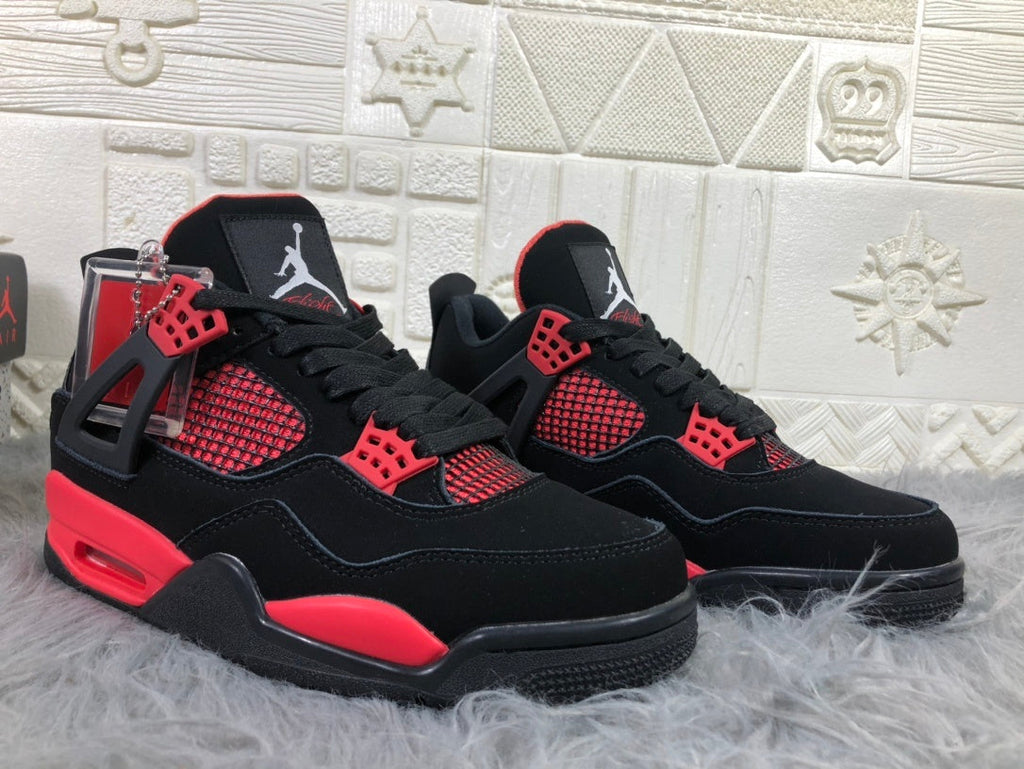 Jordan 4 Tattoo Black and Red Sneakers CT8527-016