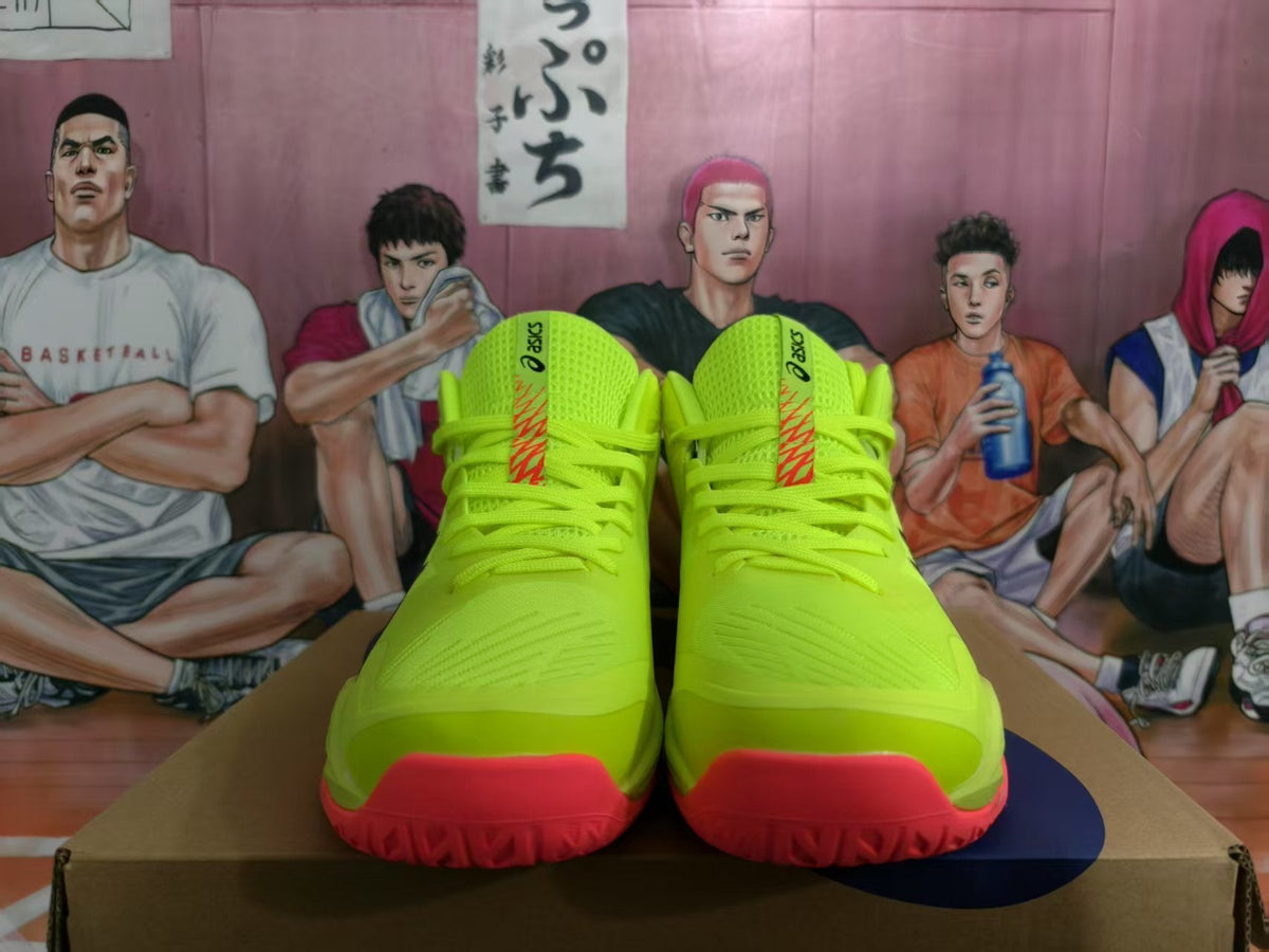 ASICS Neon Yellow Basketball Sneakers