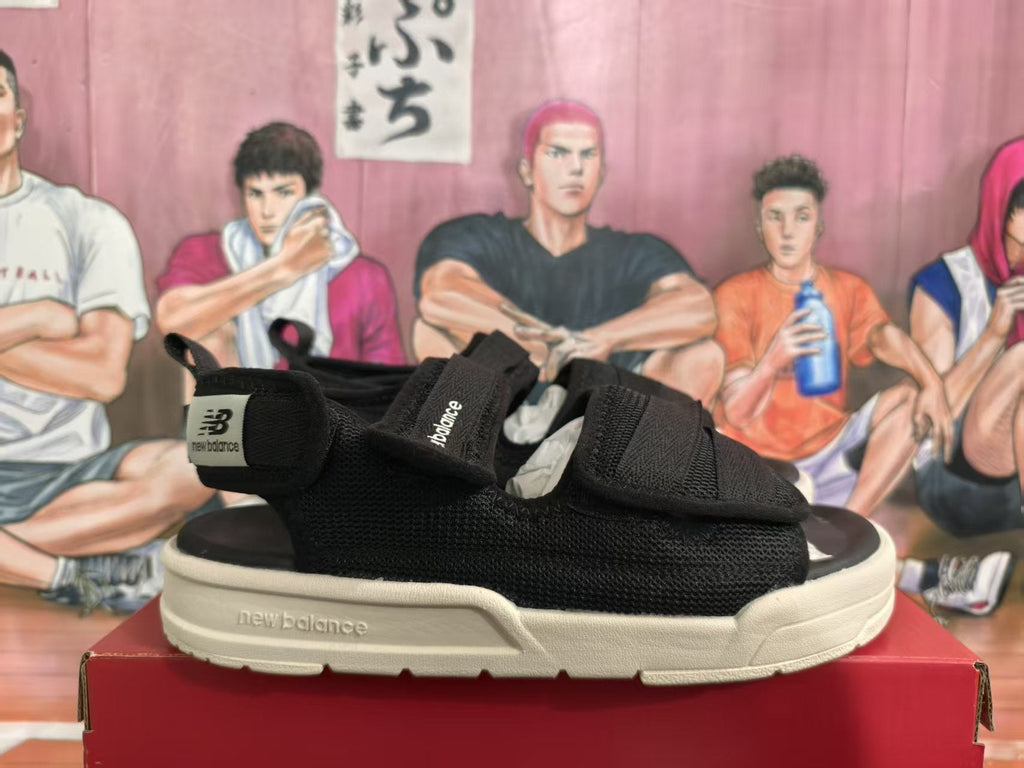 New Balance Black Adjustable Strap Sandals