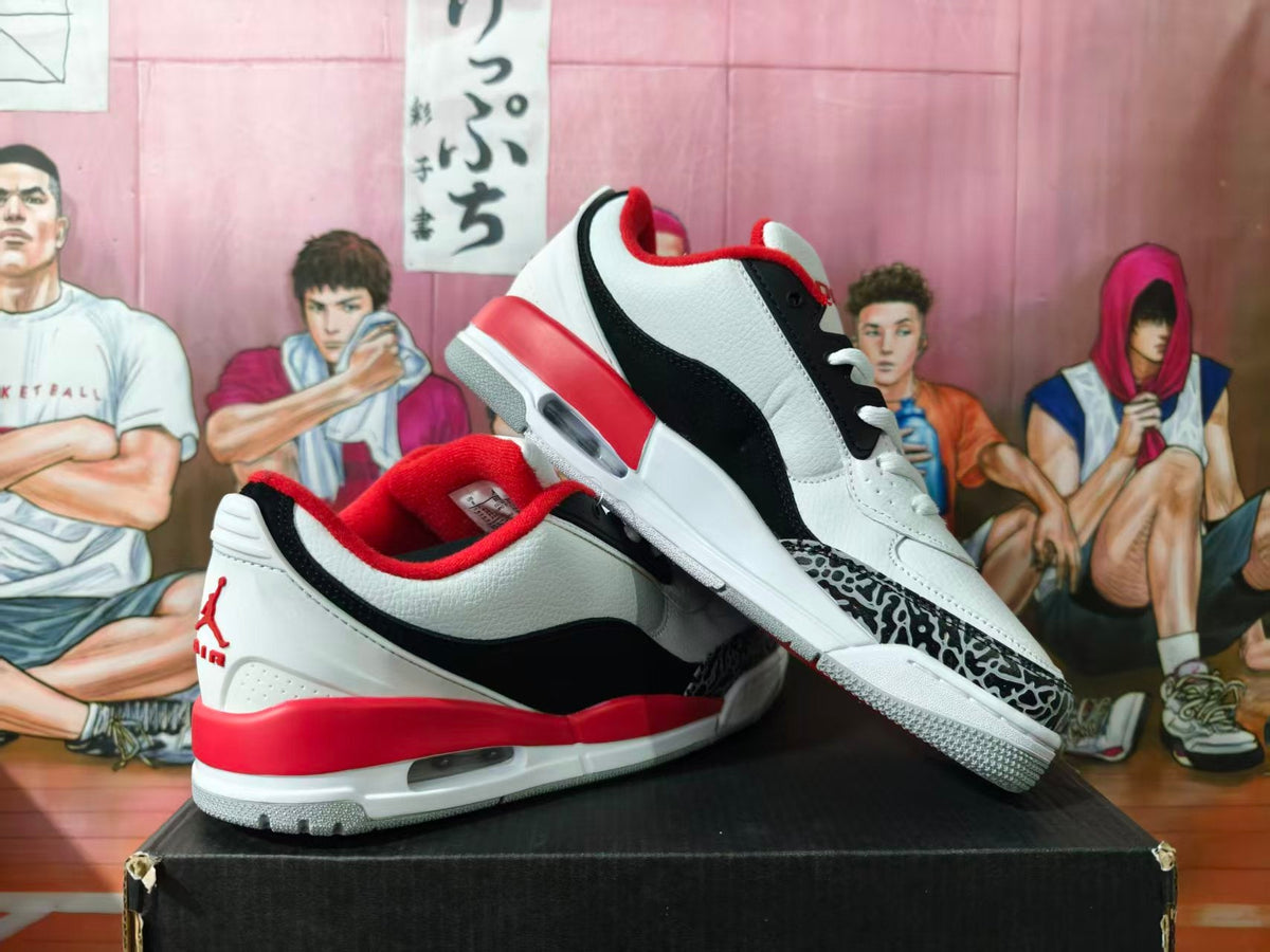 Jordan Air Jordan 3 Low White Black Red Sneakers