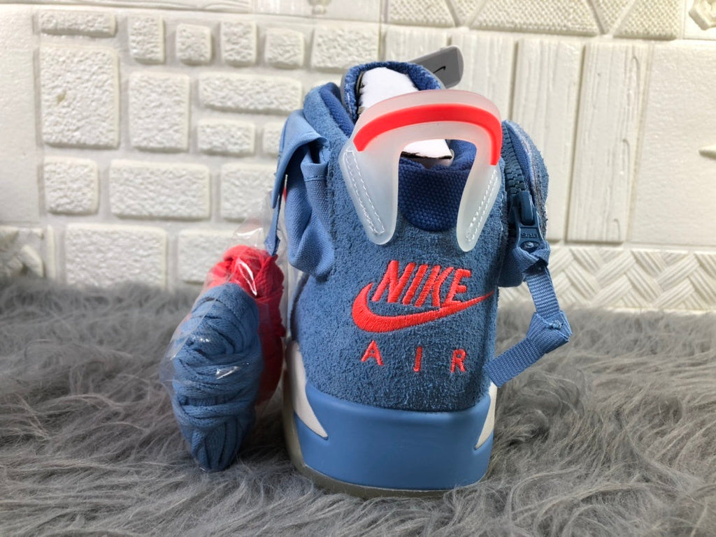 Jordan 6 Travis Sky Blue Suede Sneakers