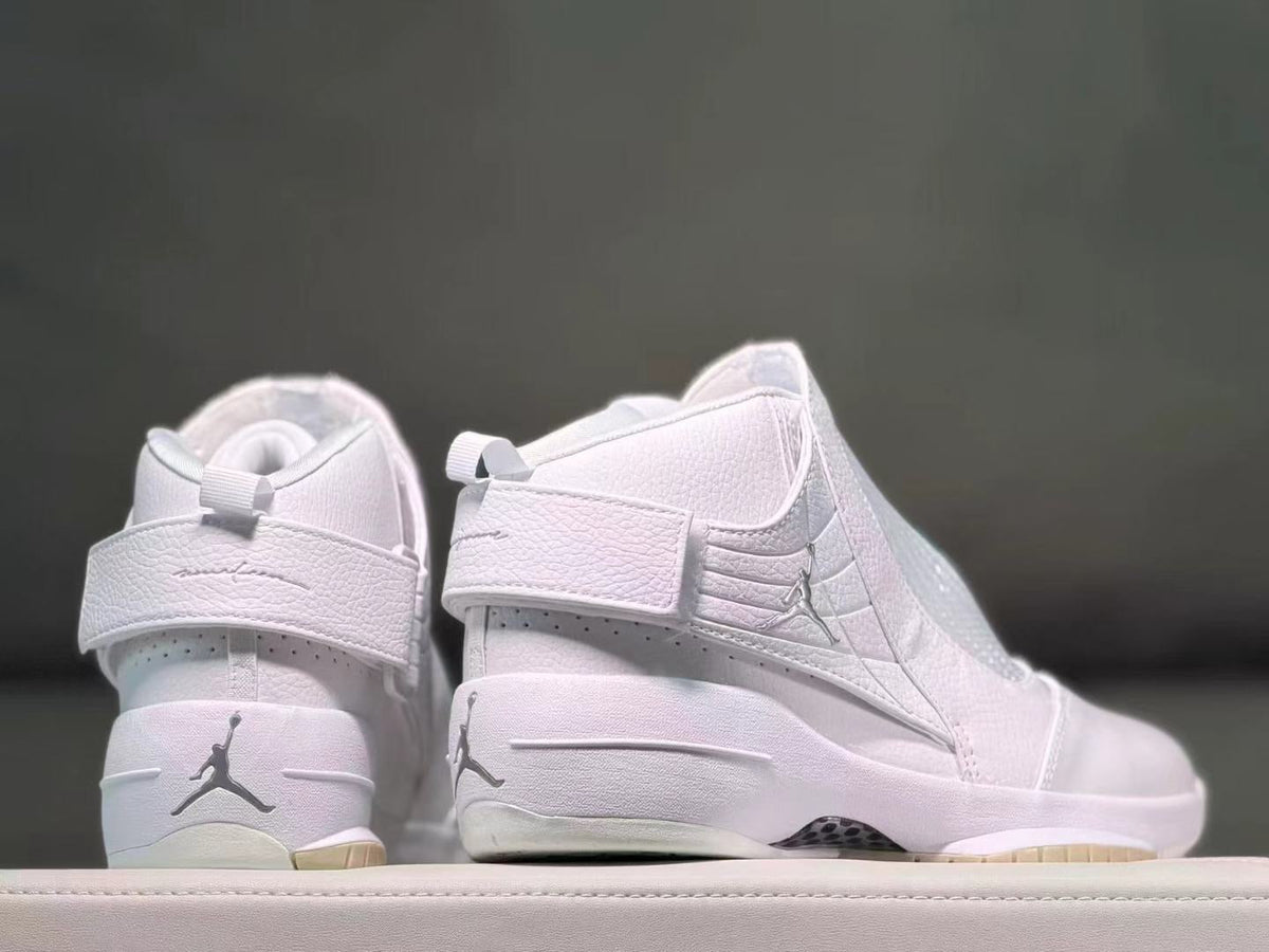 Jordan 19 White High-Top Basketball Sneakers