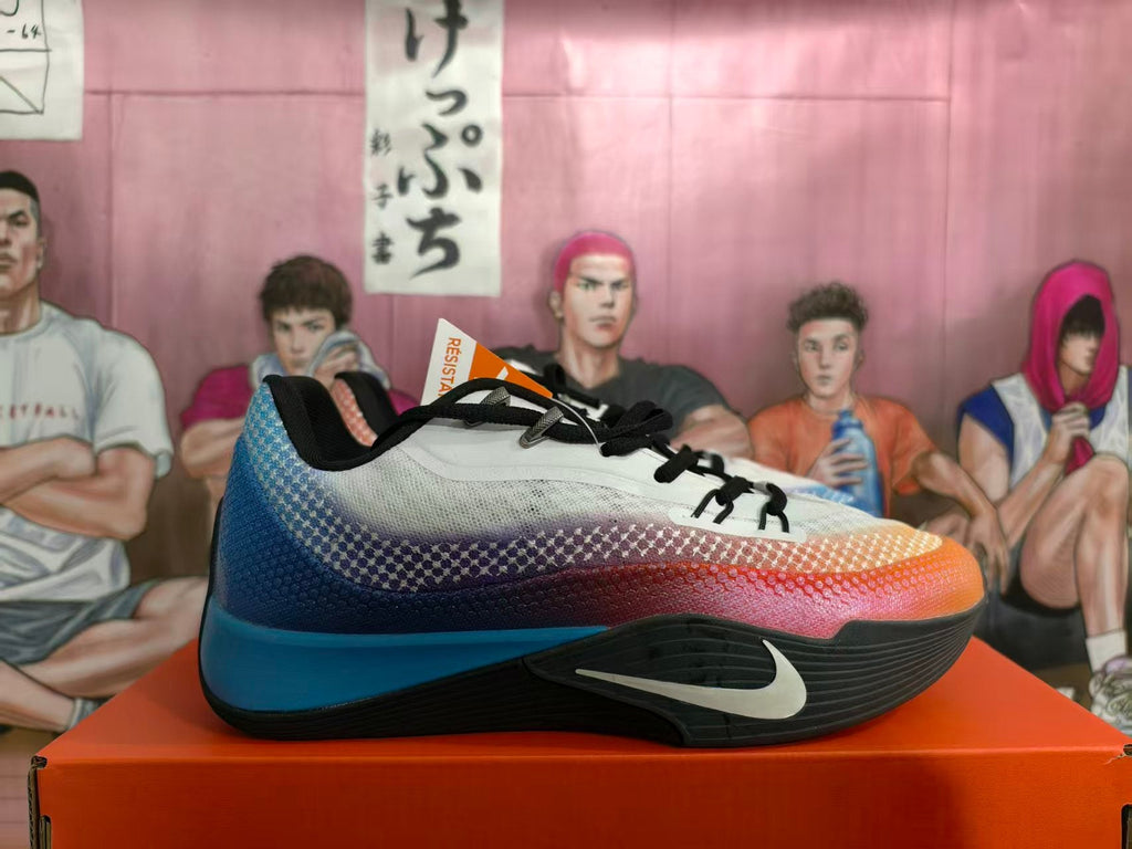 Nike Basketball Shoes in White, Blue and Orange