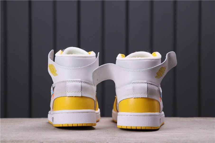 Jordan 1 High Off-White Sneakers White Yellow Grey