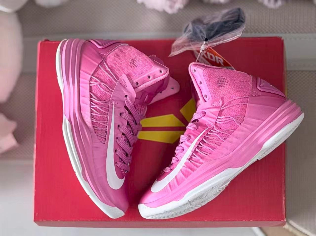 Nike LeBron 10 Pink Kids High-Top Basketball Shoes
