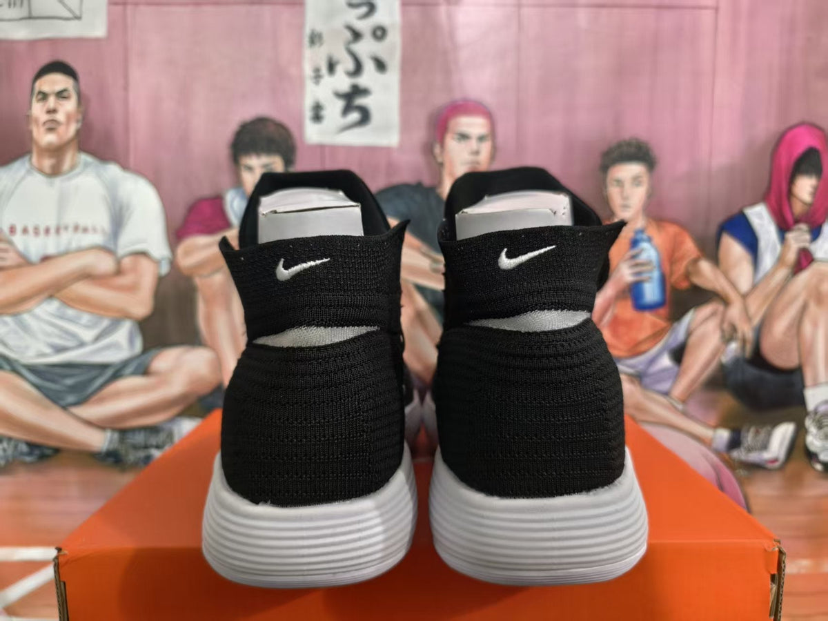 Nike Black High-Top Basketball Sneakers with White Swoosh