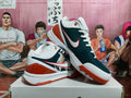 Nike Basketball Sneakers White Dark Blue Red