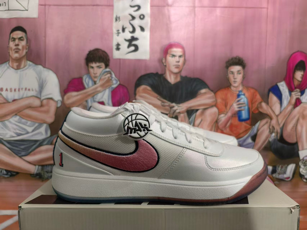 Nike Basketball Low-Top Sneakers White and Blue