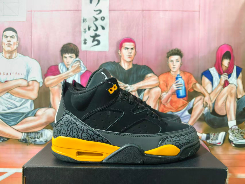 Jordan 3 Black and Yellow High-Top Sneakers