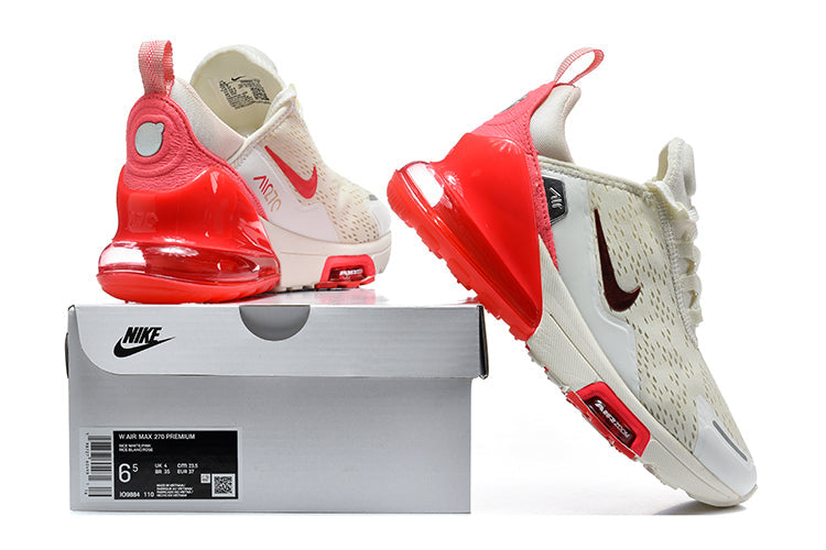 Nike Air Max 270 Premium Sneakers White and Red