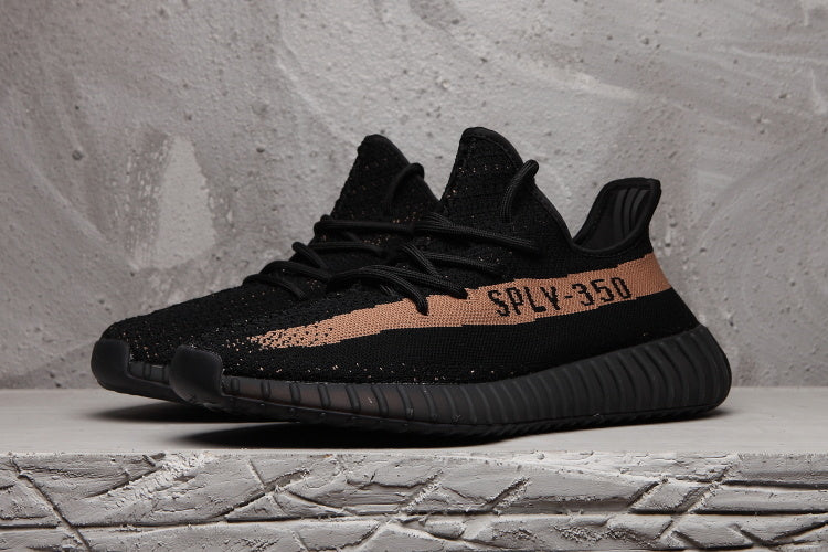 Yeezy 350 V2 Black Peach Stripe Sneakers