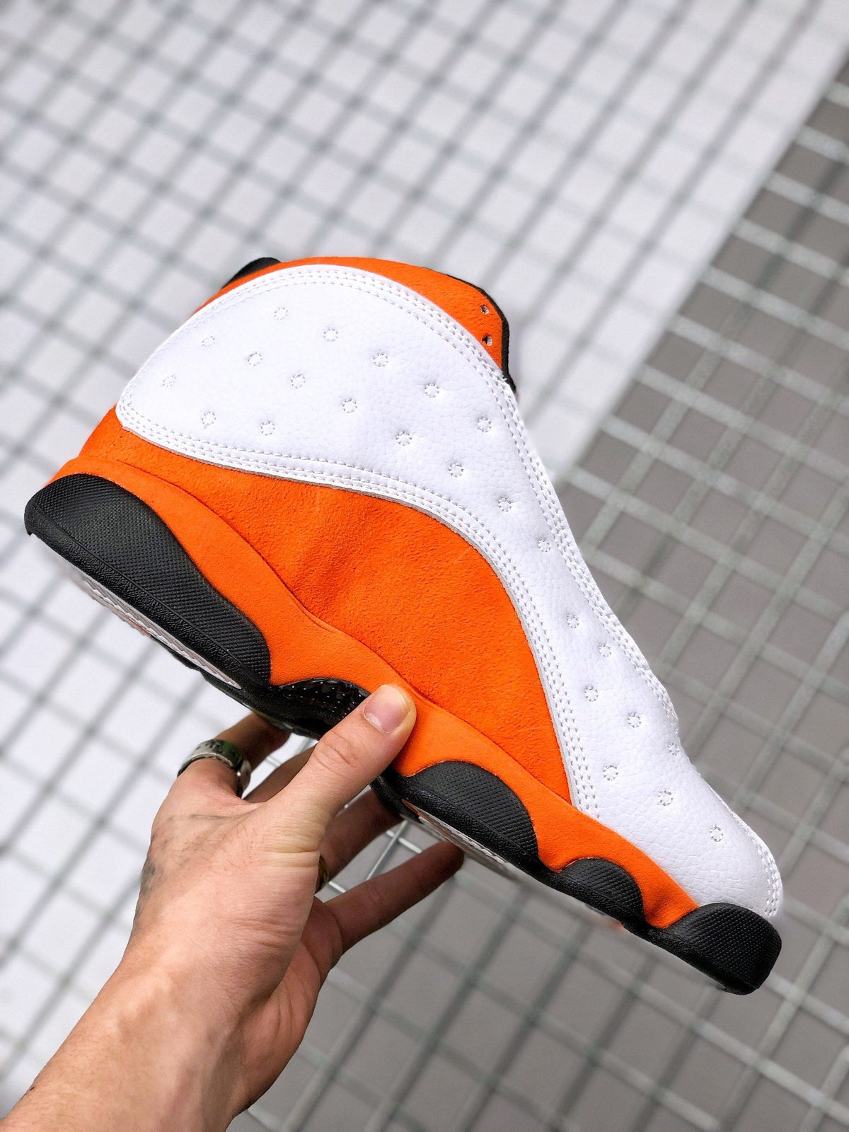 Jordan Air Jordan 13 Starfish White and Orange Sneakers