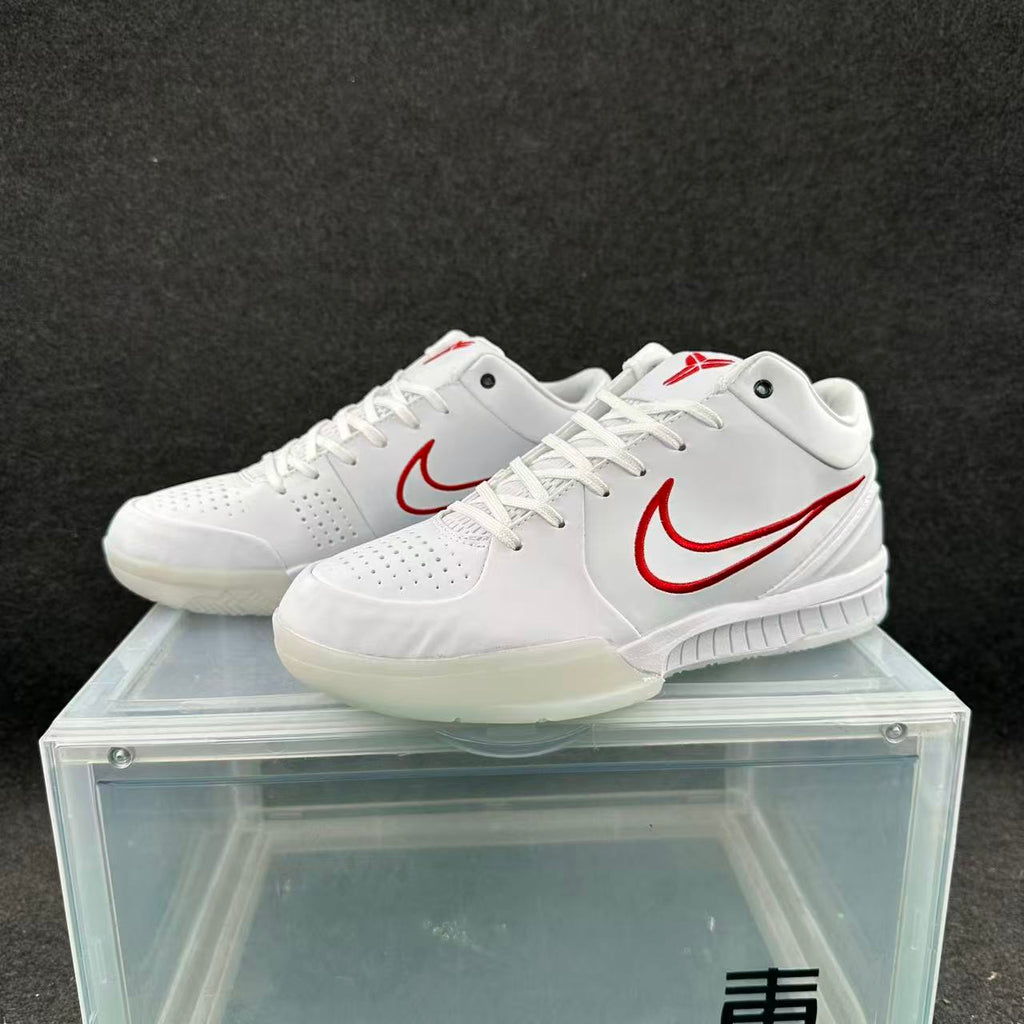 Nike White and Red Basketball Sneakers