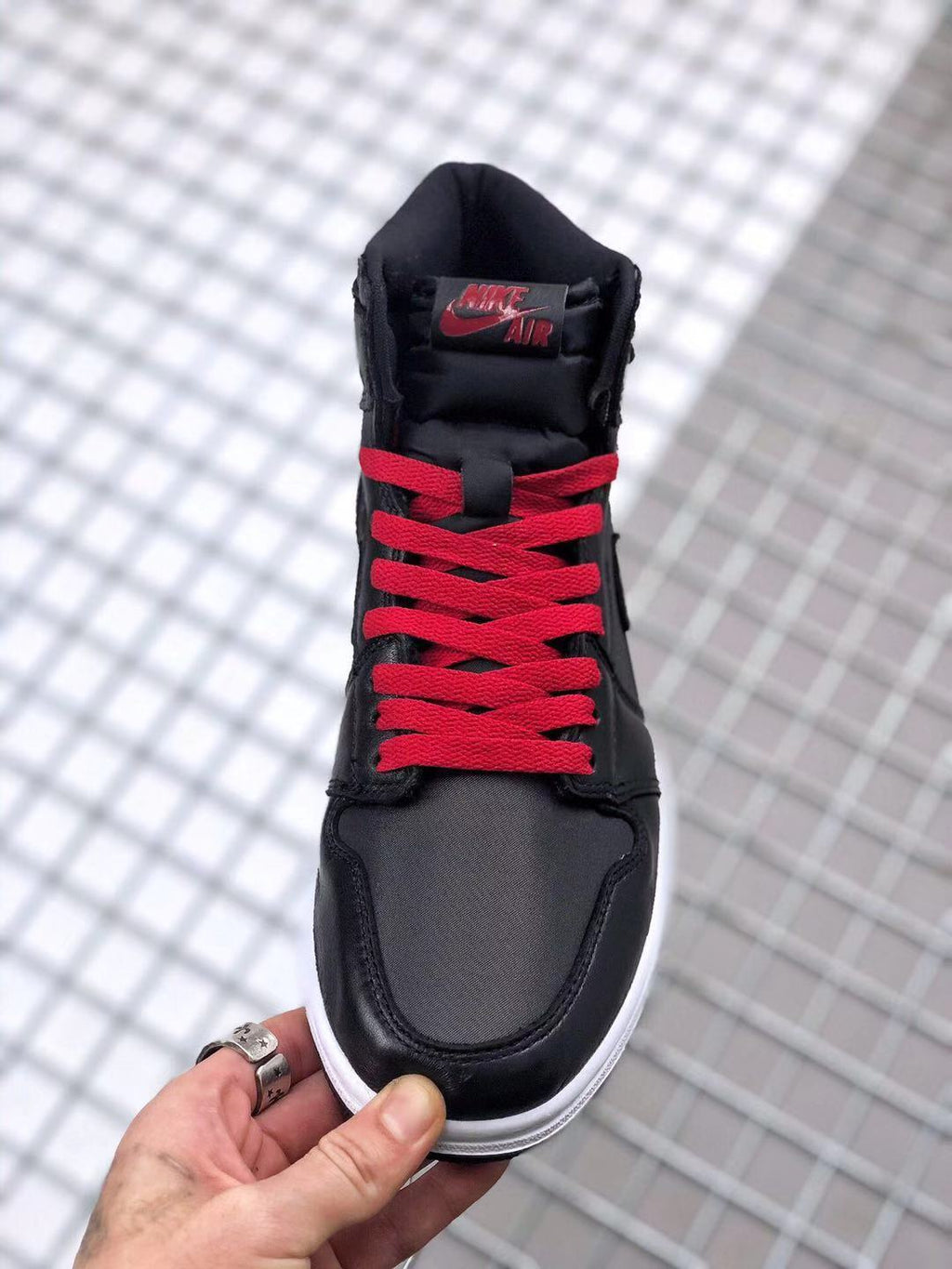 Jordan Air Jordan 1 High OG Black Satin Black/Red Sneakers