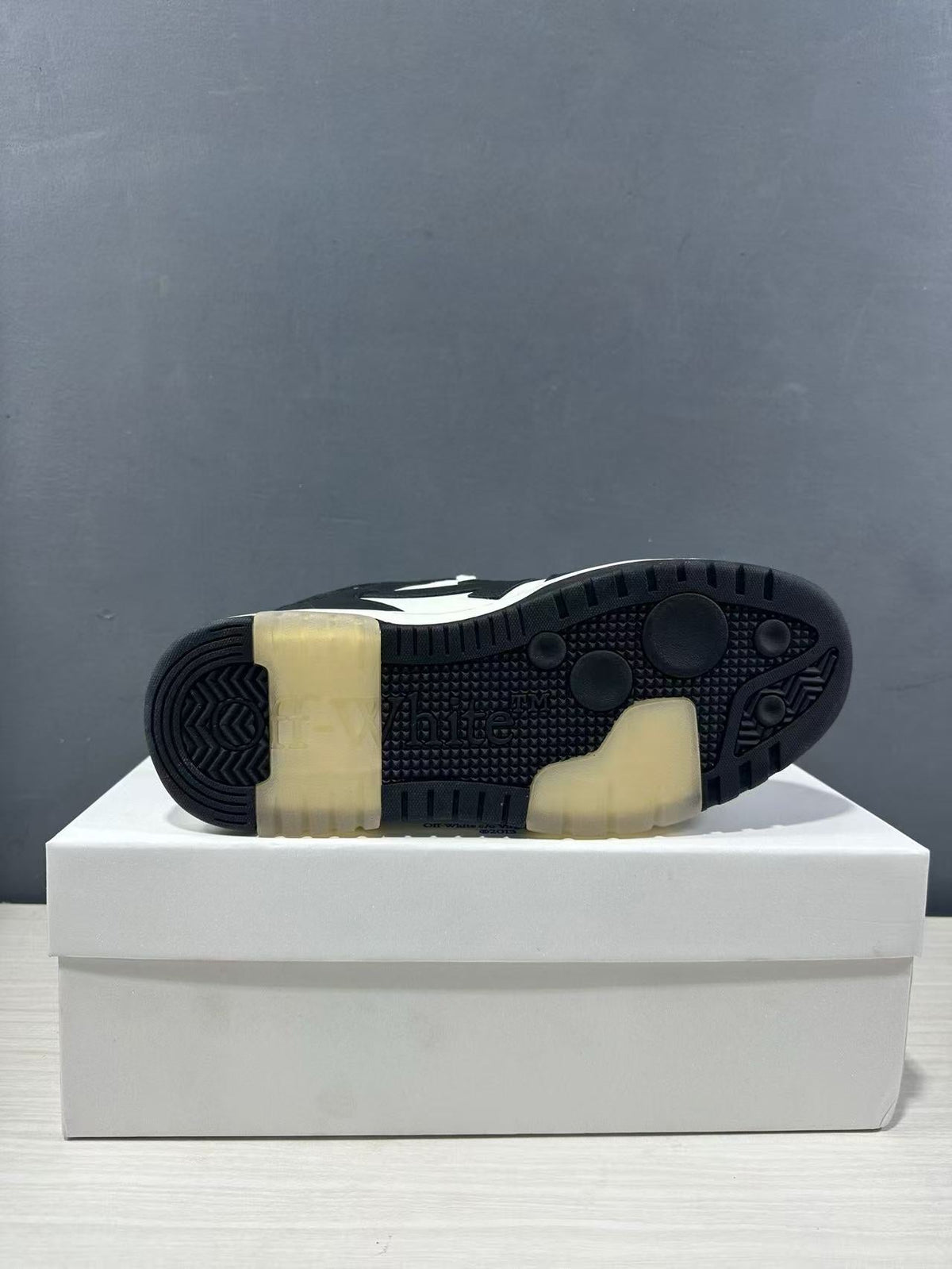 Off-White Out Of Office Low-Top Sneakers Black White OMAI89C99