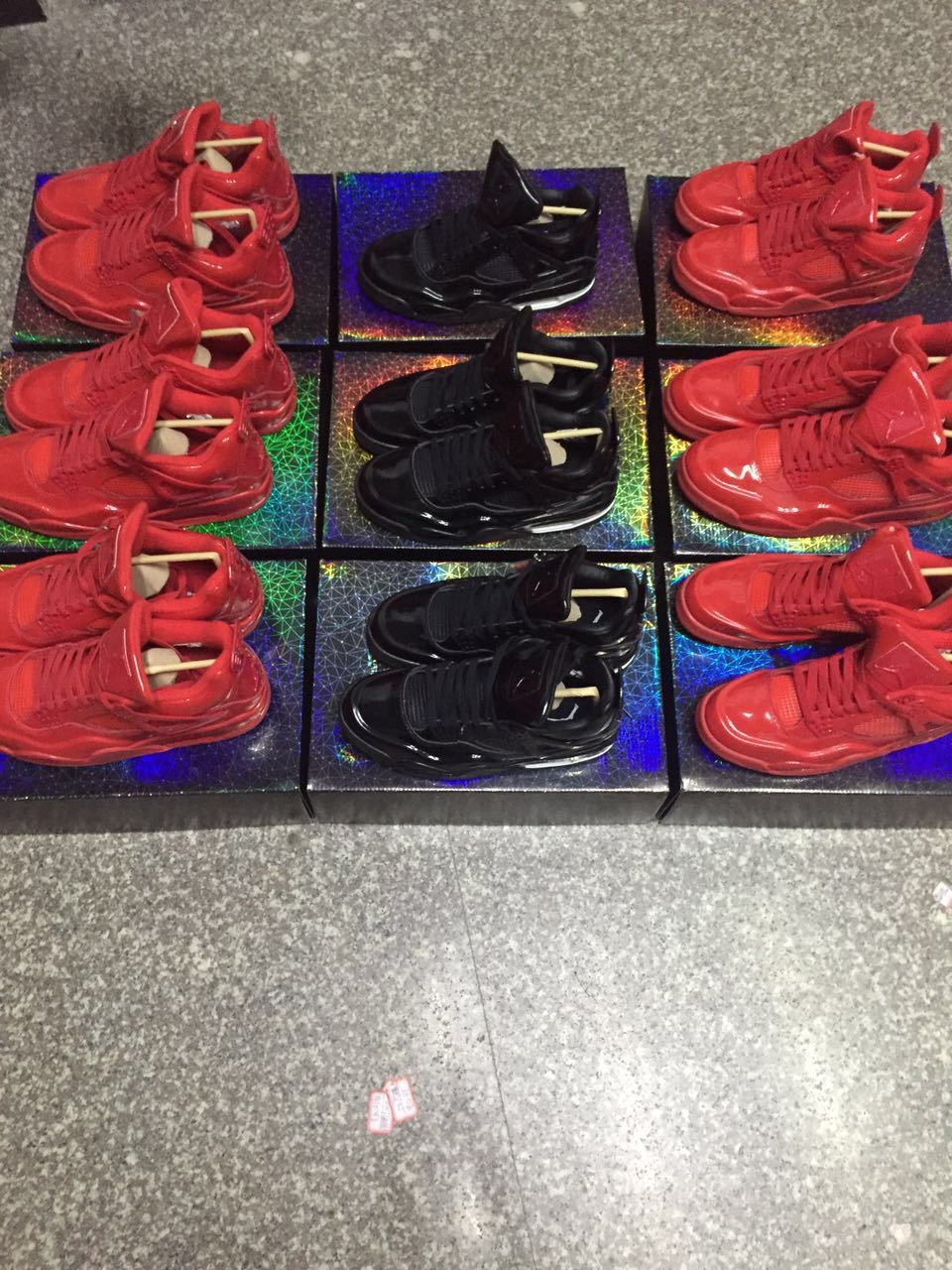 Jordan 4 Red Patent Leather Sneakers 719864 600