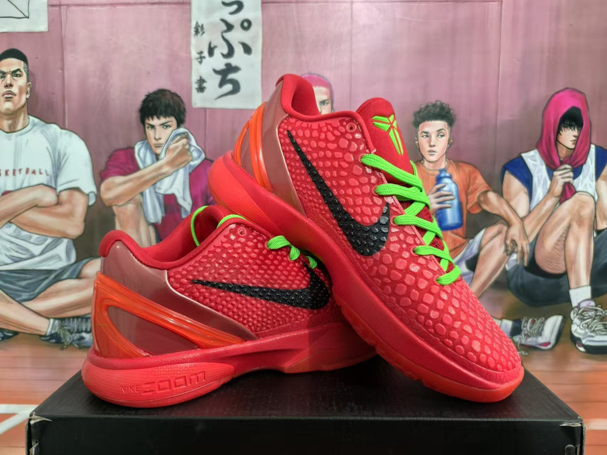 Nike Reverse Green Hornet Basketball Sneakers Red Green