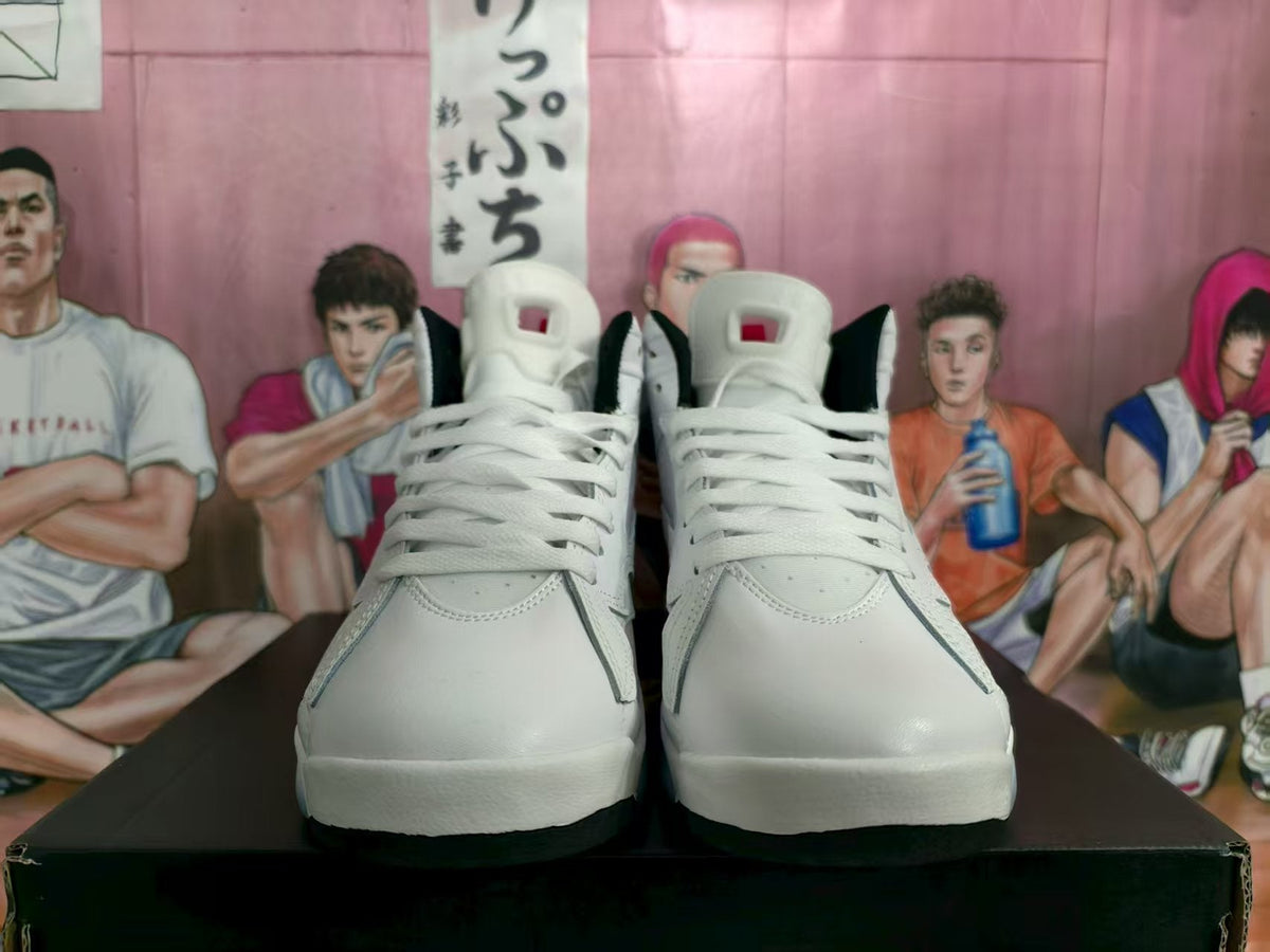 Jordan High-Top Sneakers White Black Red
