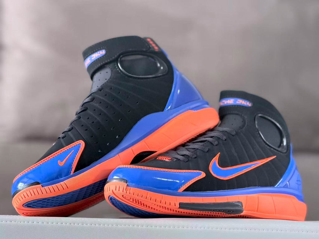 Nike Zoom Kobe 4 Basketball Shoes Black Blue Orange