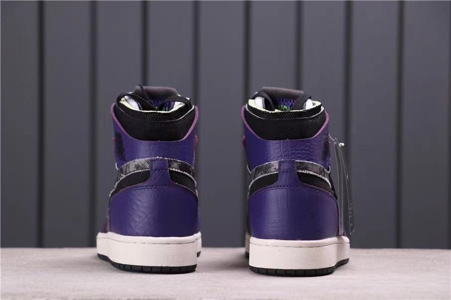 Jordan 1 Zoom Air CMFT Bayou Boys Black Purple Sneakers