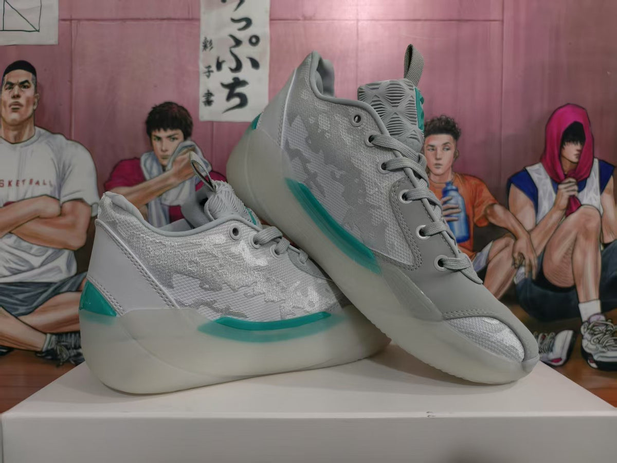 Jordan Guo Ailun Basketball Sneakers Grey Teal