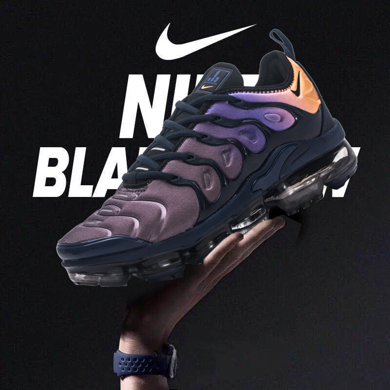 Nike Air VaporMax Plus Sneakers in Gray, Navy and Orange