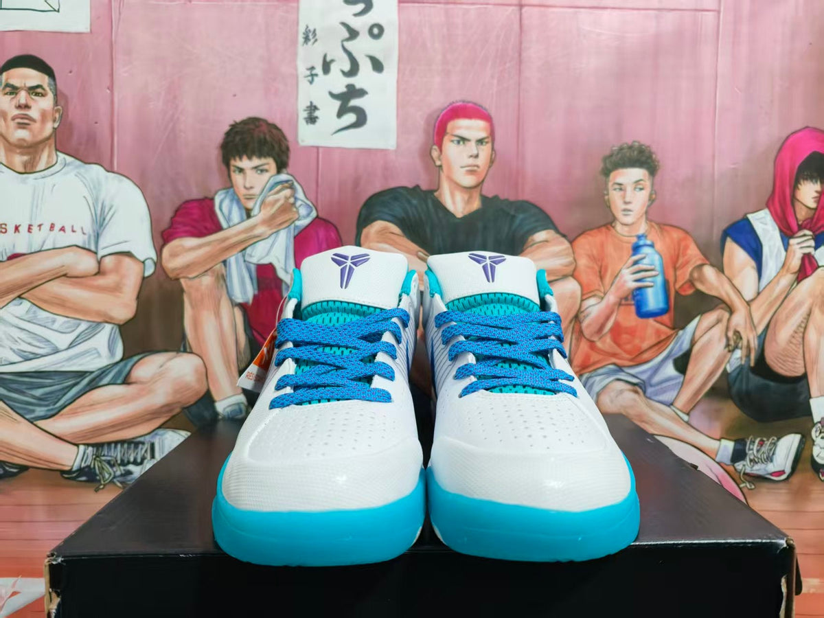 Nike Basketball Sneakers White Blue Kobe-Inspired Style