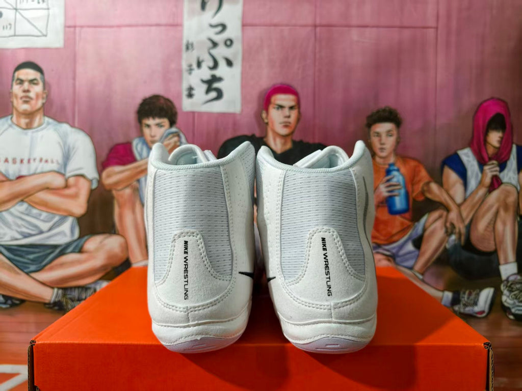 Nike Wrestling Shoes White and Gray