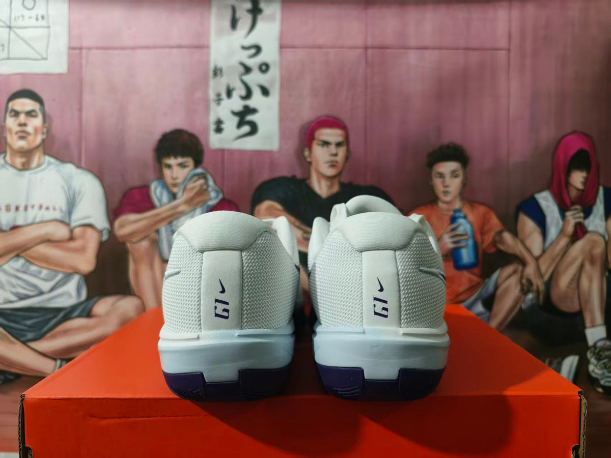 Nike White Purple Basketball Sneakers