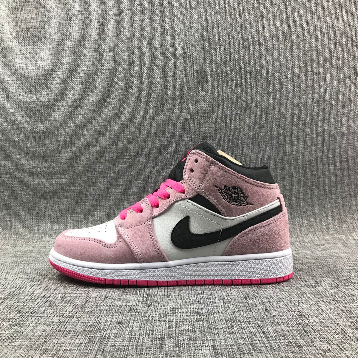 Jordan Air Jordan 1 Mid Pink White Black Sneakers 852542-801