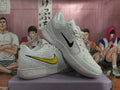 White Multicolor Speckled Basketball Sneakers