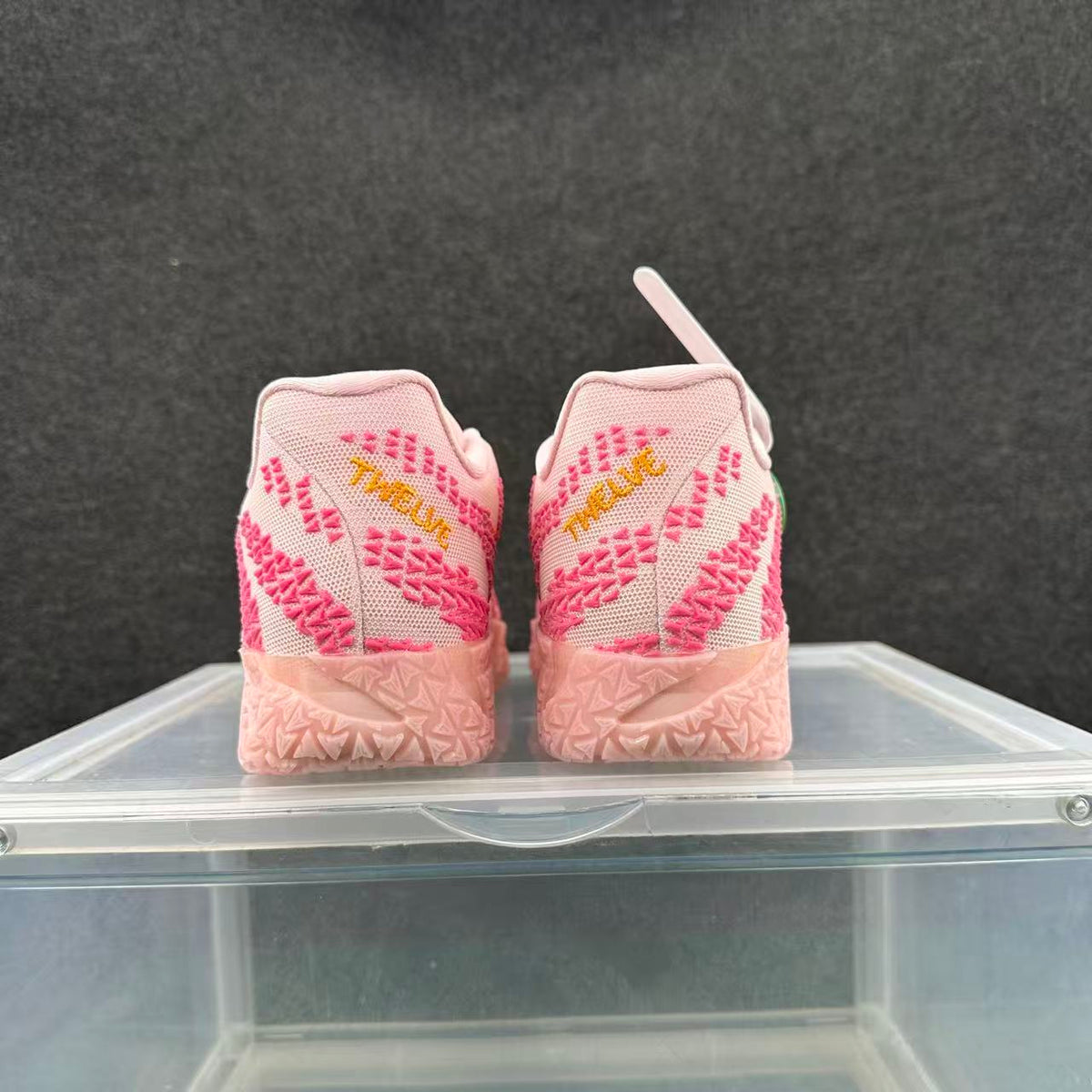 Nike Pink and White Basketball Sneakers
