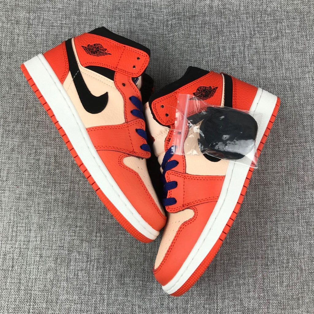 Jordan Air Jordan 1 Mid GS Orange Pink Sneakers