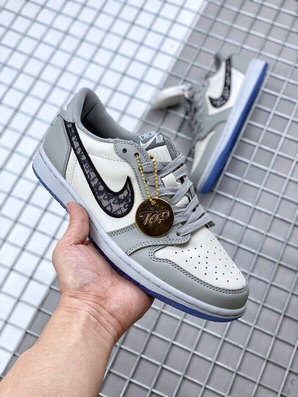 Dior x Air Jordan 1 Low Grey White Blue CN8608-002