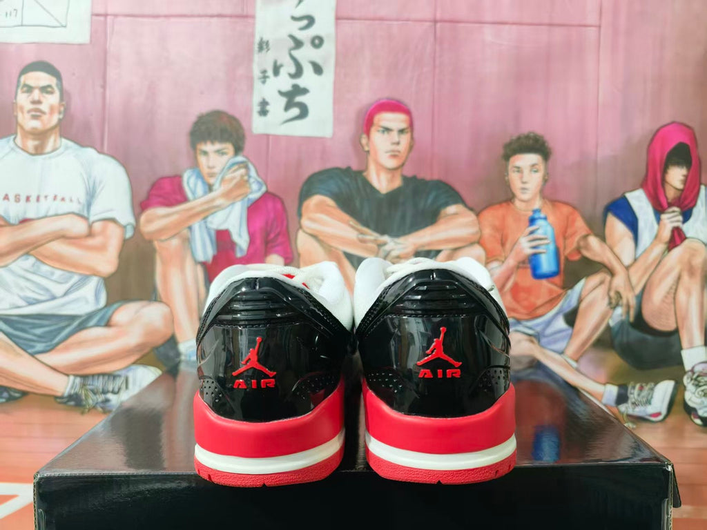Jordan White Black Red Basketball Sneakers